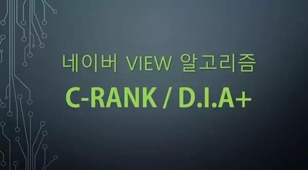 네이버 뷰 알고리즘 C-RANK DIA